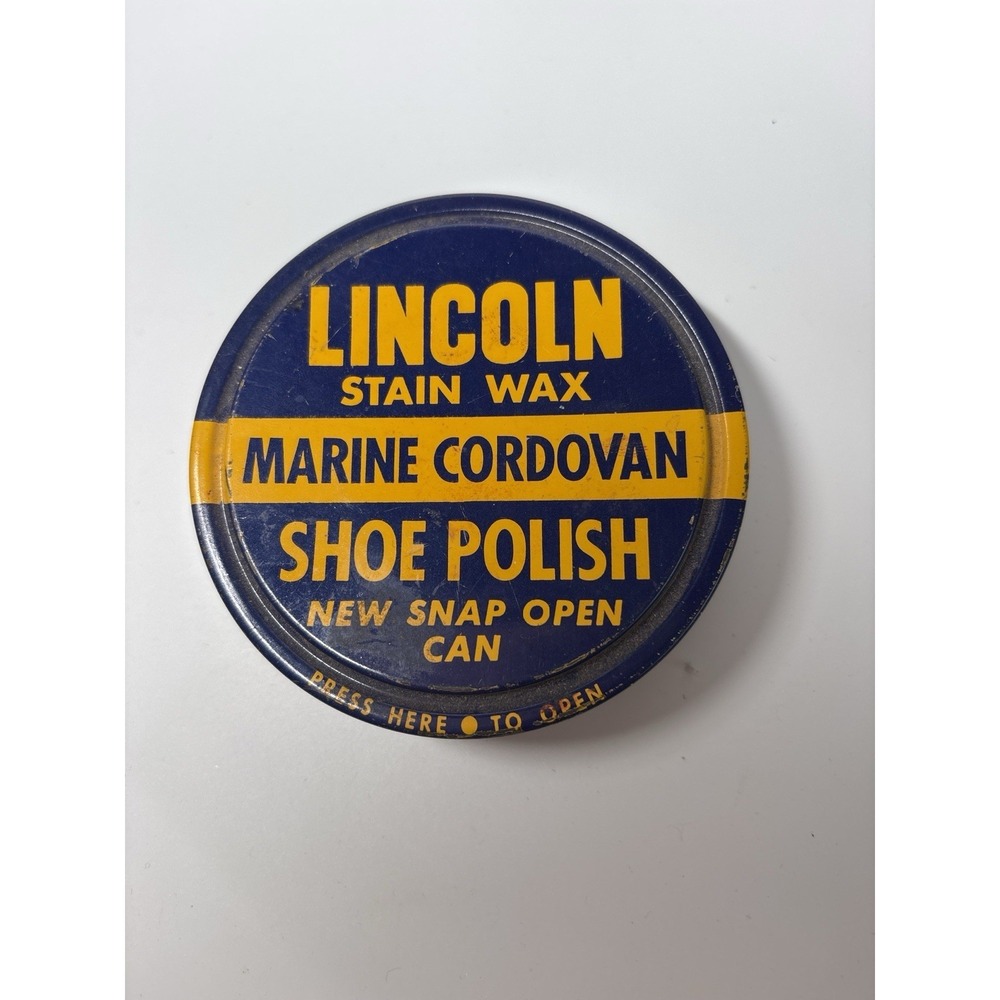 Vintage Lincoln Stain Wax Marine Cordovan Shoe Polish Tin – San Francisco